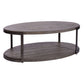 Modern View - 3 Piece Table Set (1 Oval Cocktail Table 2 End Tables) - Gauntlet Gray