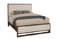Lodge & Loft - Queen Upholstered Footboard - Dark Oak / Ivory Cream