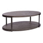 Modern View - Oval Cocktail Table Base - Gauntlet Gray