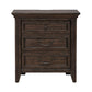 Paradise Valley - Nightstand With Charging Station - Saddle Brown