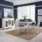 Allyson Park - 5 Piece Gathering Table Set - Wirebrushed White / Charcoal