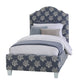 Tide & Timber - Twin Upholstered Headboard 3/3 - Blue Coral / Luxe Blue Oak