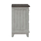 River Place - 3 Drawer Nightstand With Charging Station - Riverstone White & Tobacco