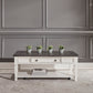 Allyson Park - Rectangular Cocktail Table - Wirebrushed White / Charcoal