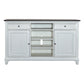 Allyson Park - 68" Highboy TV Console - Wirebrushed White / Charcoal