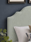 Tide & Timber - Full Upholstered Headboard 4/6 - Luxe Blue Oak / Forest Green