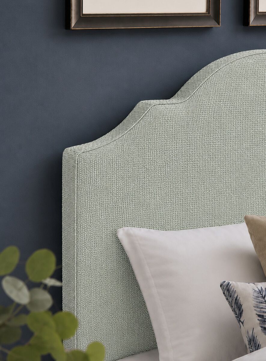 Tide & Timber - Twin Upholstered Headboard 3/3 - Luxe Blue Oak / Forest Green