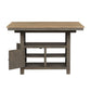 Lindsey Farm - Kitchen Island Base - Gray & Sandstone
