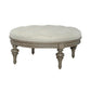 Americana Farmhouse - Round Cocktail Ottoman - Dusty Taupe