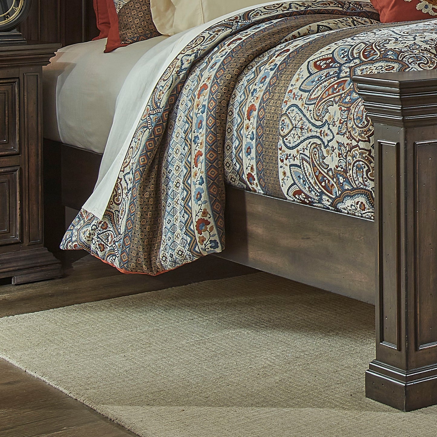 Big Valley - California King Panel Bed Rails - Brownstone