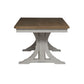Farmhouse Reimagined - Trestle Table Base - Antique White / Chestnut Tops