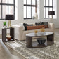 City View - 3 Piece Table Set (1 Cocktail 2 Round End Tables) - Coffee Bean