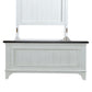 Allyson Park - Twin Panel Footboard - Wirebrushed White / Charcoal