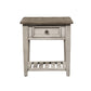 Heartland - Drawer End Table - Antique White / Tobacco Tops