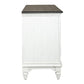 Allyson Park - Entertainment TV Stand - Wirebrushed White / Charcoal