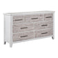Backroads - 7 Drawer Dresser - Weathered White
