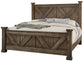 Cool Rustic - King X Bed Footboard - Mink