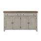 Farmhouse Reimagined - Server - Antique White / Chestnut Tops