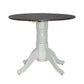 Brook Bay - Drop Leaf Table Base - Textured White / Carbon Gray