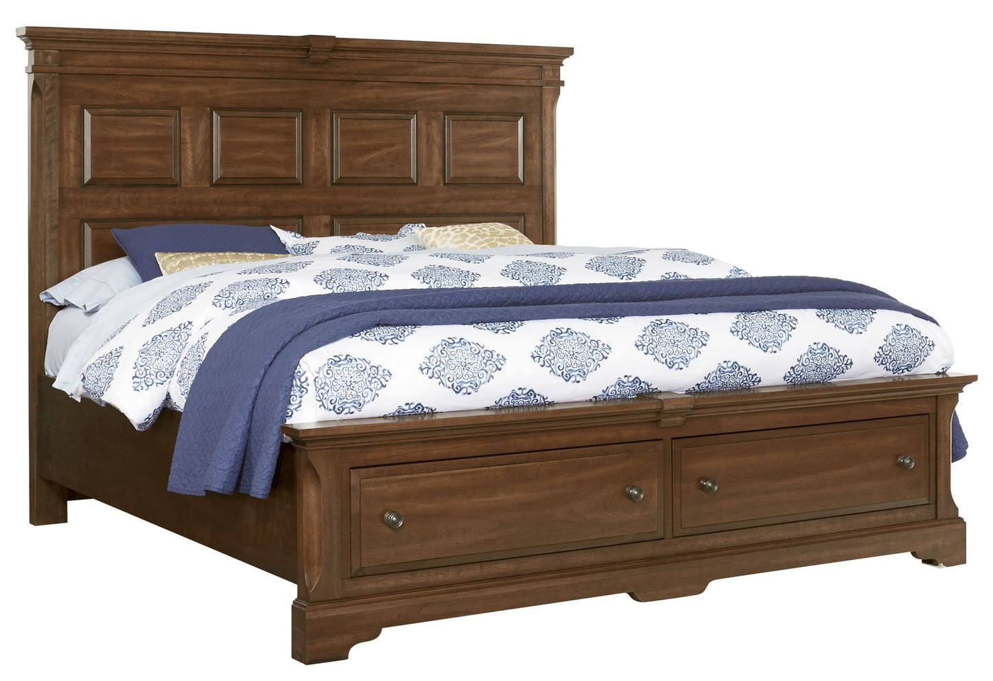 Heritage - King And Queen Storage Bed Rails - Amish Cherry