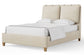 Pure Maple - Queen Upholstered Headboard - Sandstone / Natural Maple