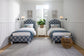 Tide & Timber - Twin Upholstery Side Rails In Blue Coral Fabric - Soft White Maple