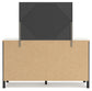 Cadmori King Upholstered Bed with Mirrored Dresser and 2 Nightstands