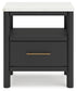 Cadmori King Upholstered Bed with Mirrored Dresser and 2 Nightstands