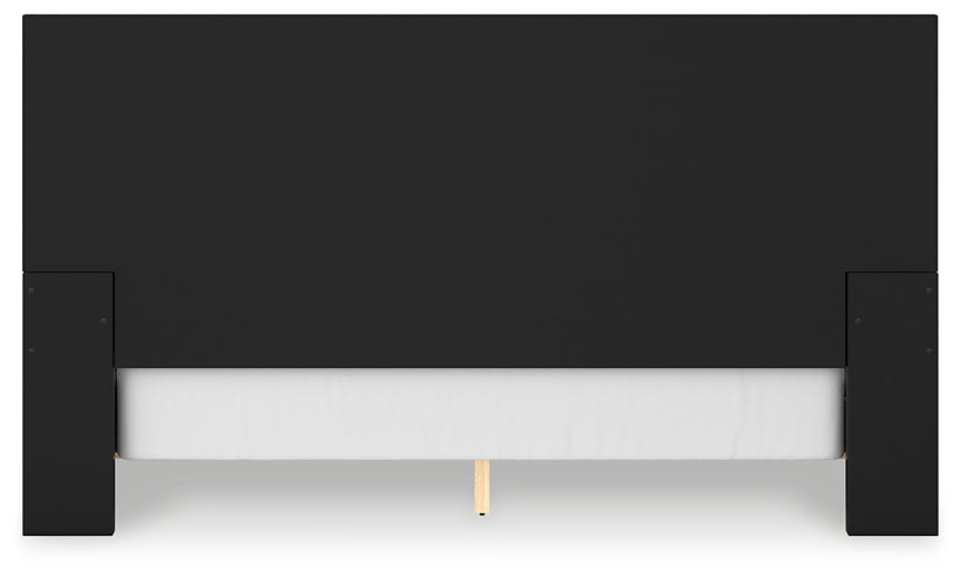 Londer King Panel Bed with Mirrored Dresser and Nightstand