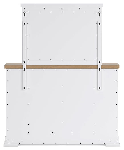 Ashbryn King Panel Storage Bed with Mirrored Dresser, Chest and Nightstand