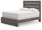 Graystorm Queen Panel Bed with Mirrored Dresser