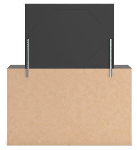 Hollivern Full Panel Bed with Mirrored Dresser