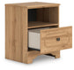Aleaport King Panel Bed with Mirrored Dresser and Nightstand