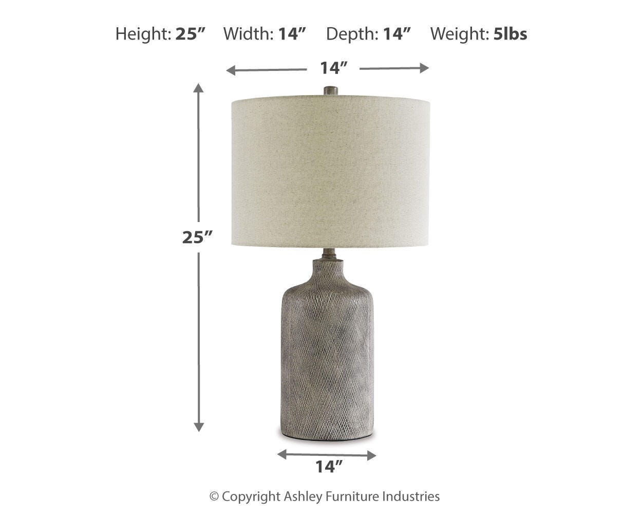 Linus Ceramic Table Lamp (1/CN)