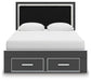 Zuraleus Queen Upholstered Panel Storage Bed