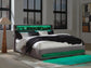 Verishaw King Upholstered Bed with Wireless Audio