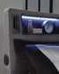 Verishaw King Upholstered Bed with Wireless Audio