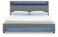 Verishaw King Upholstered Bed with Wireless Audio