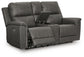 Bleckley PWR REC Loveseat/CON/ADJ HDRST
