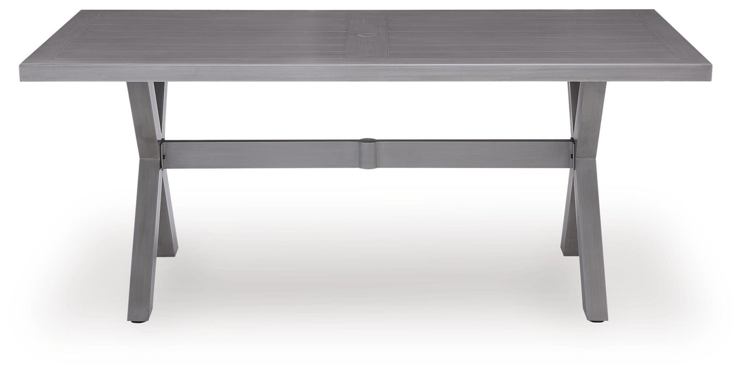 Half Moon Beach RECT Dining Table w/UMB OPT