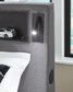 Verishaw Twin Upholstered Bed with Wireless Audio