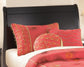 Huey Vineyard Twin Sleigh Headboard Bed with Mirrored Dresser