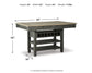 Tyler Creek Counter Height Dining Table and 4 Barstools