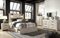 Cambeck Queen Panel Bed with 4 Storage Drawers with Mirrored Dresser, Chest and Nightstand