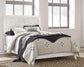 Paxberry Queen Panel Bed with Mirrored Dresser, Chest and Nightstand