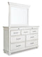 Kanwyn Queen Panel Bed with Mirrored Dresser, Chest and Nightstand