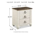 Willowton King Sleigh Bed with Mirrored Dresser and Nightstand
