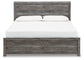 Bronyan King Panel Bed with Mirrored Dresser, Chest and Nightstand