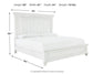 Kanwyn King Panel Bed with Mirrored Dresser