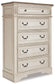 Realyn Queen Sleigh Bed with Mirrored Dresser, Chest and Nightstand